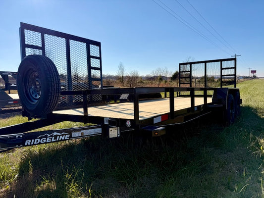 2026 Ridgeline 76x18 7K Utility Trailer #0367